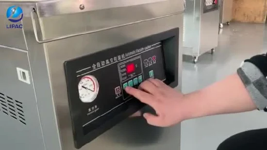Máquina automática de envasado al vacío de granos de carne y alimentos de una sola cámara tipo piso/máquina de envasado al vacío de película de bolsa