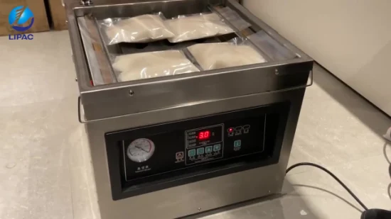 Máquina de envasado al vacío de pescado de una sola cámara de comida de mesa pequeña para restaurante