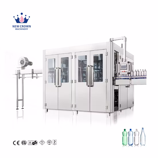 Máquina de llenado de agua completamente automática para botellas de plástico
