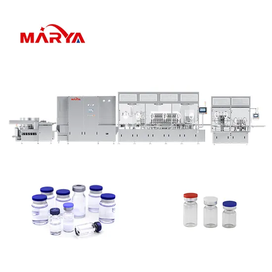 Máquina de llenado de viales de botellas de vidrio de inyección de líquido farmacéutico Marya para línea de producción de sellado de llenado de líquidos